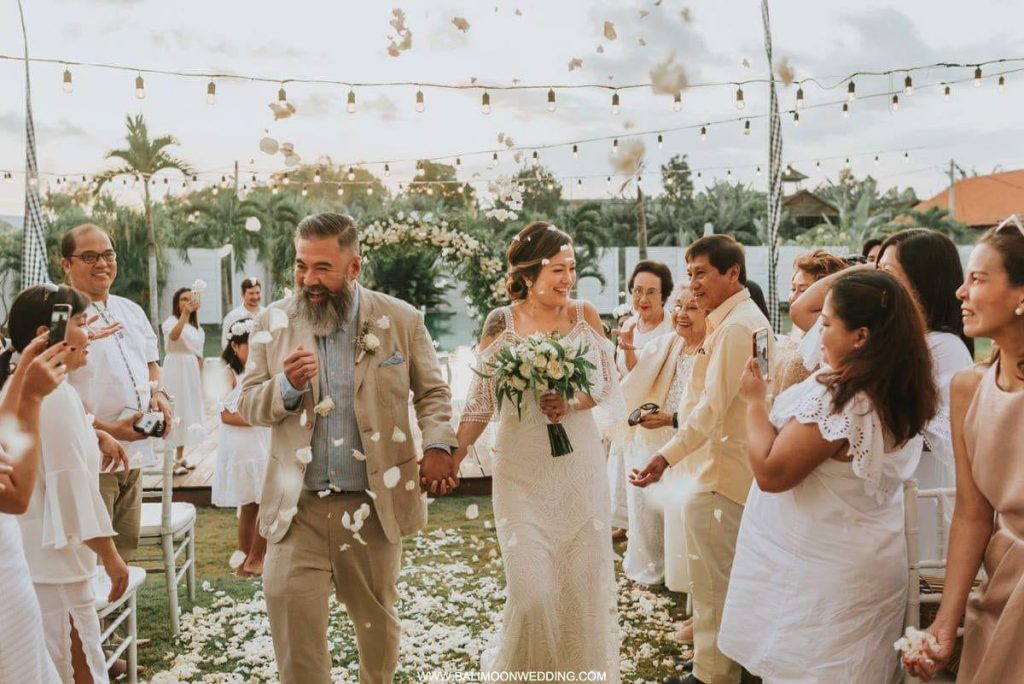 special front beach villa bali wedding