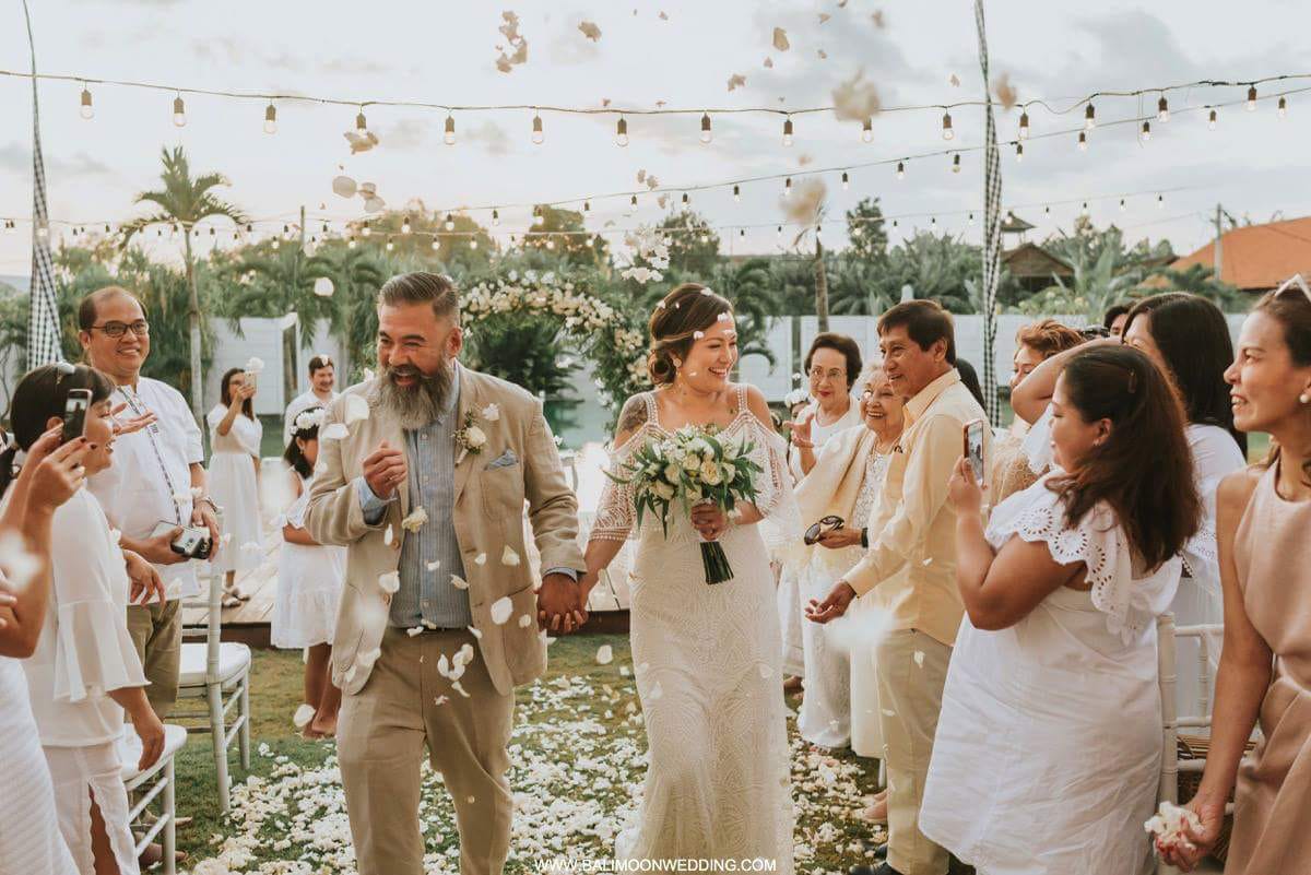 special front beach villa bali wedding