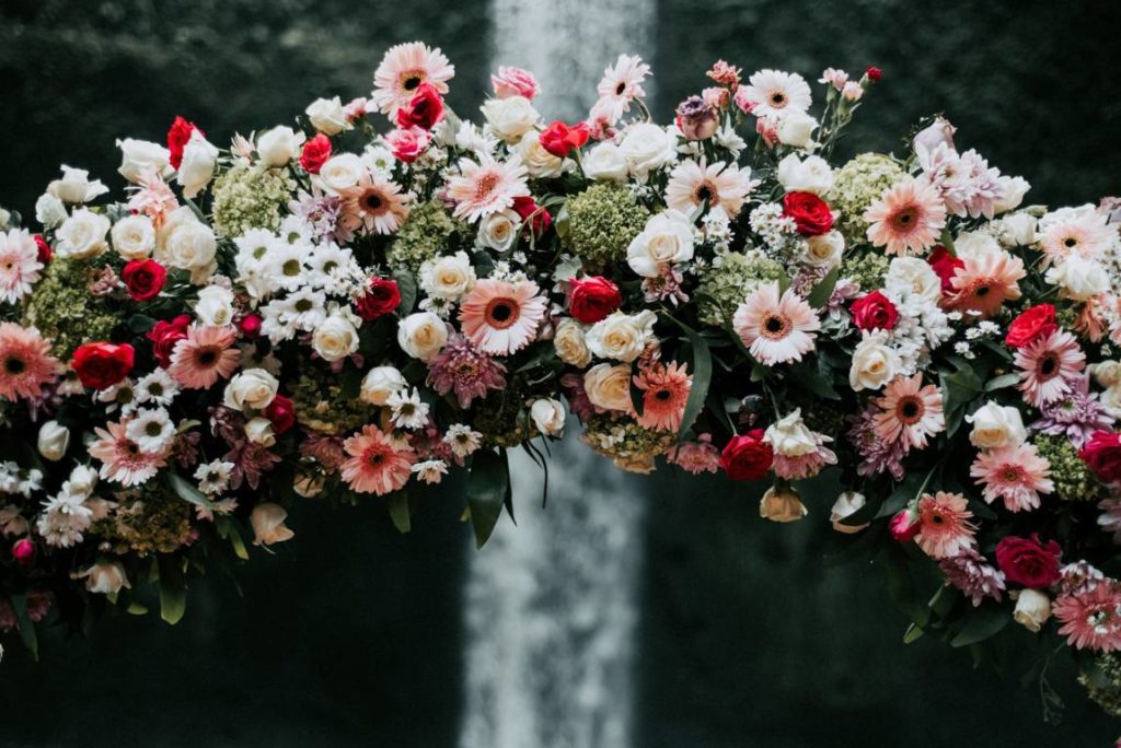 Bali waterfall wedding organized by Bali Moon Wedding